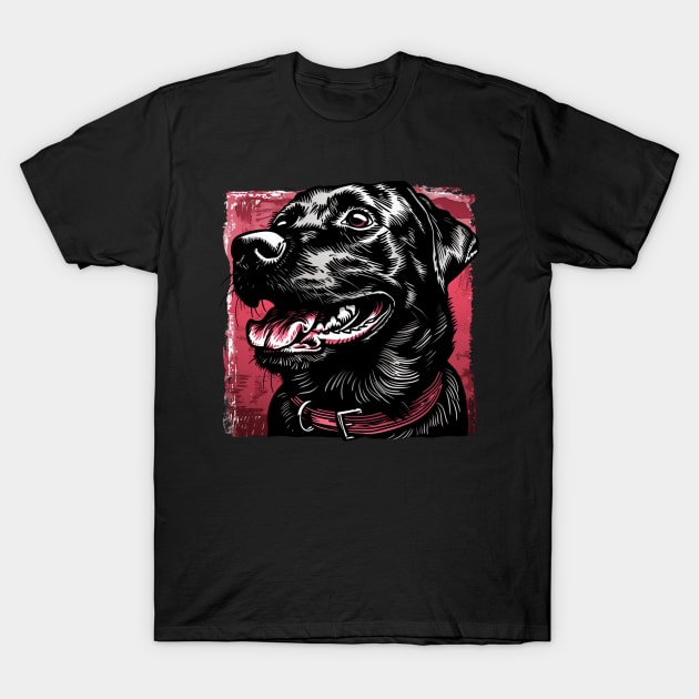 Retro Art Labrador Retriever Dog Lover T-Shirt by June Sixteen